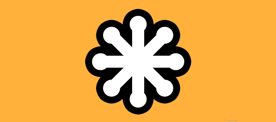 SVG logo - White on Orange
