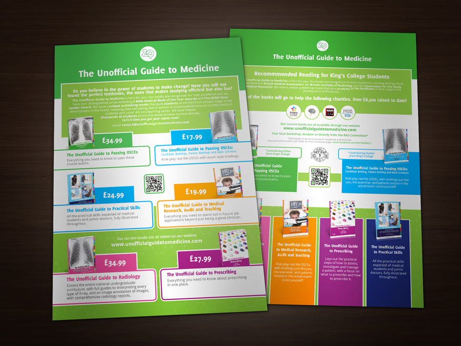 Unofficial Guide to Medicine print design promo ads