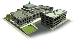 3d model of a city hall